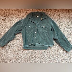 Altar'd State Green Corduroy Jacket